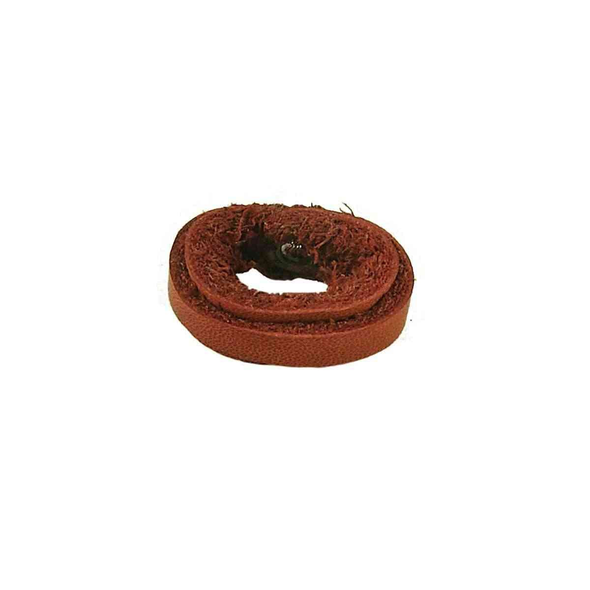 Leather Ring Slim Brown Back