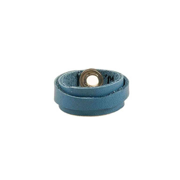 Leather Ring Slim Brown Back