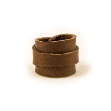 Leather Ring Dark Brown Back