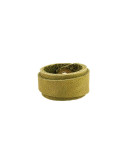 Leather Ring Olive Green Back
