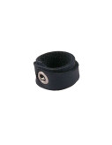 Leather Ring Dark Blue Side