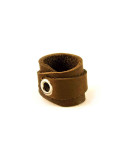 Leather Ring Dark Brown Front