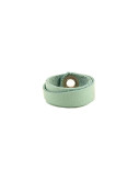 Leather Ring Slim Baby Blue Back