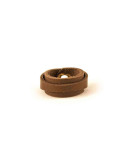 Leather Ring Slim Dark Brown Back