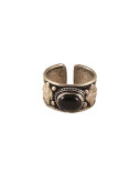 Nepalese Ring - Single Black Stone