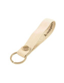 Leather Keychain White