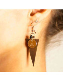 Leather Triangle Earrings Ear