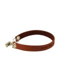 Bordeaux Red Engraved Leather Bracelet - Single Wrap