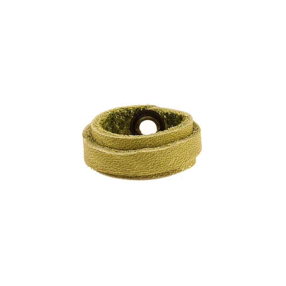 Leather Ring Slim Olive