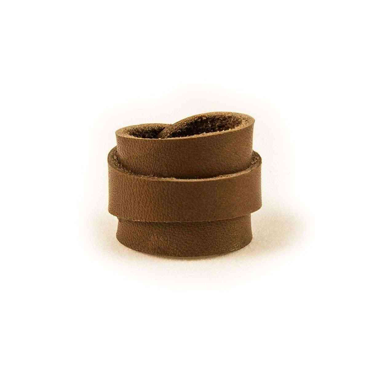 Leather Ring Dark Brown