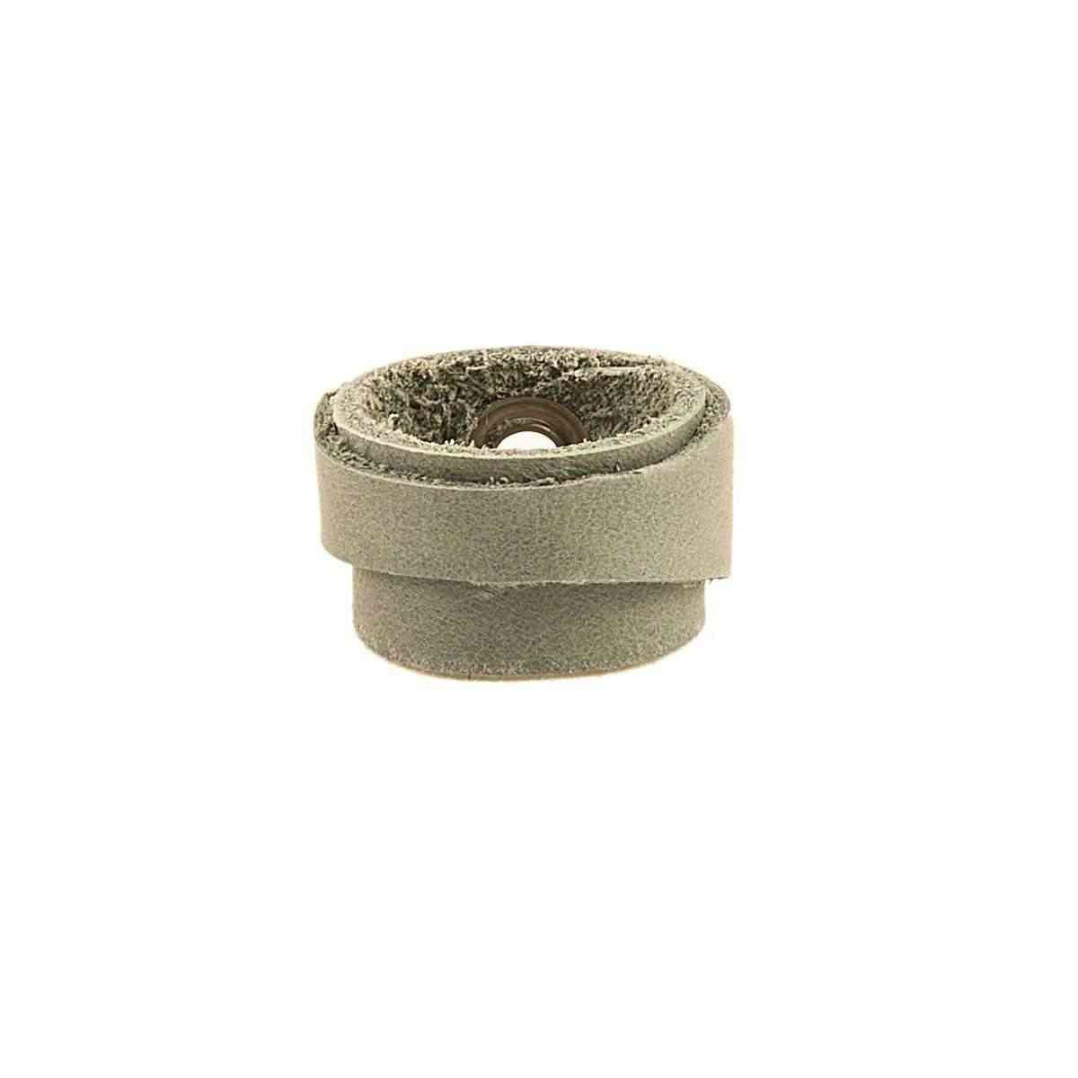 Leather Ring Slim Grey