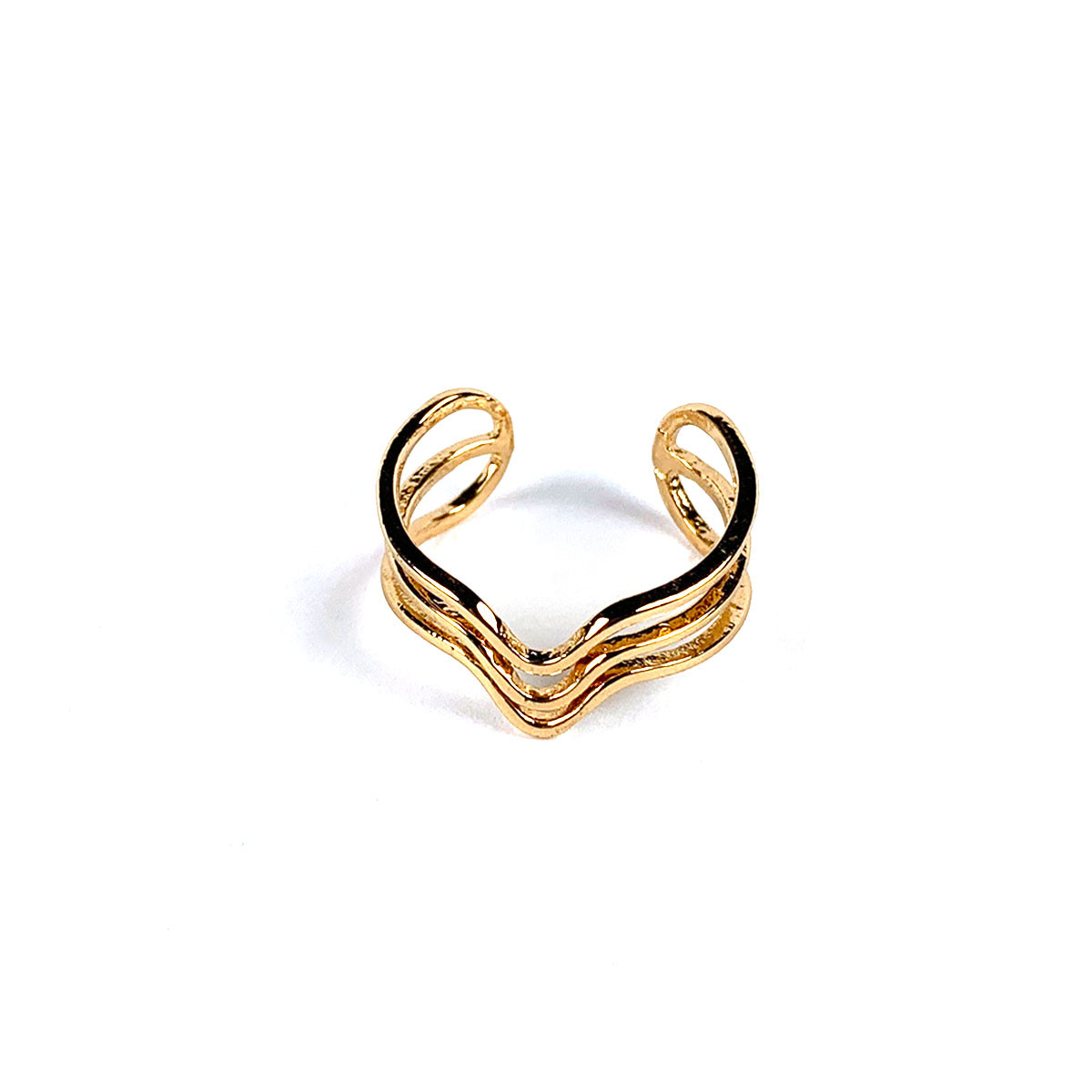 Sound Wave Ring Gold