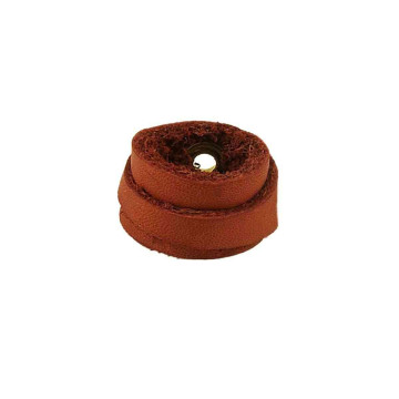 Leather Ring Burgundy Red Back