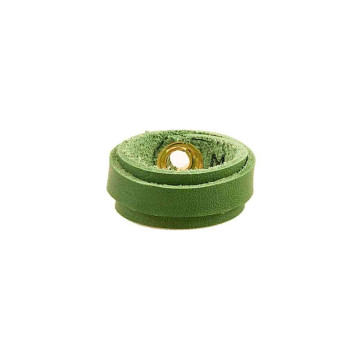 Leather Ring Slim Green