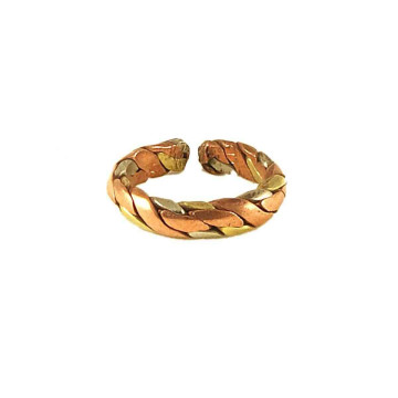 Nepalese Copper Brass Plaited Ring