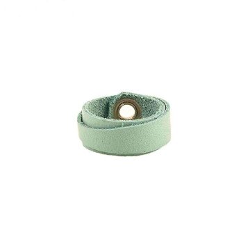 Leather Ring Slim Baby Blue