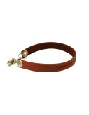 Bordeaux Red Engraved Leather Bracelet - Single Wrap
