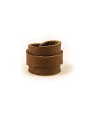 Leather Ring Dark Brown Back