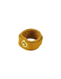 Leather Ring Yellow Ochre Side