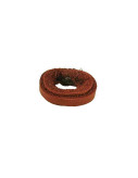 Leather Ring Slim Bordeaux Red Back