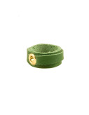 Leather Ring Slim Green Side