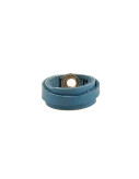 Leather Ring Slim Royal Blue Back