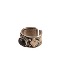 Nepalese Ring - Single Black Stone