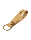 Engraved Leather Keychain Light Brown