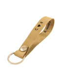 Engraved Leather Keychain Light Brown
