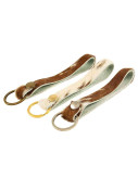 Likey - Cow Print Leather Keychain Mix Brown