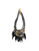 Boho Feather Collier Black