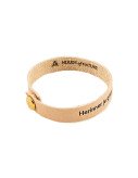 Engraved leather bracelet with buttons. Single wrap.