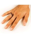 Cow Ring Slim Brown Hand