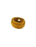 Leather Ring Yellow Ochre Back