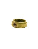 Leather Ring Slim Olive Side