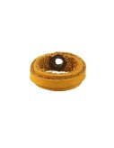 Leather Ring Slim Yellow Ochre Back