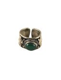 Nepalese Ring - Single Green Stone