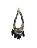 Boho Feather Collier Black